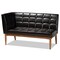 Baxton Studio Sanford Mid-Century Dark Brown Faux Leather and Walnut Brown Finished Wood 5-PC Dining Nook Set 184-11343-11344-11345-9305-Zoro - alternate 9